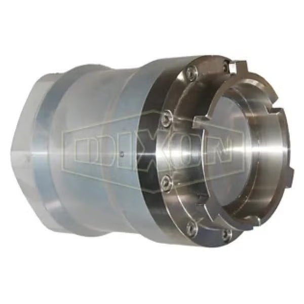 Mann-Tek by  Dry Disconnect Aviation Adapter, 2-1/2 in Nominal, Quick Disconnect Coupler x FNPT, Alu