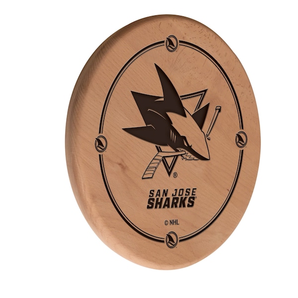 San Jose Sharks 13" Laser Engraved Solid Wood Sign