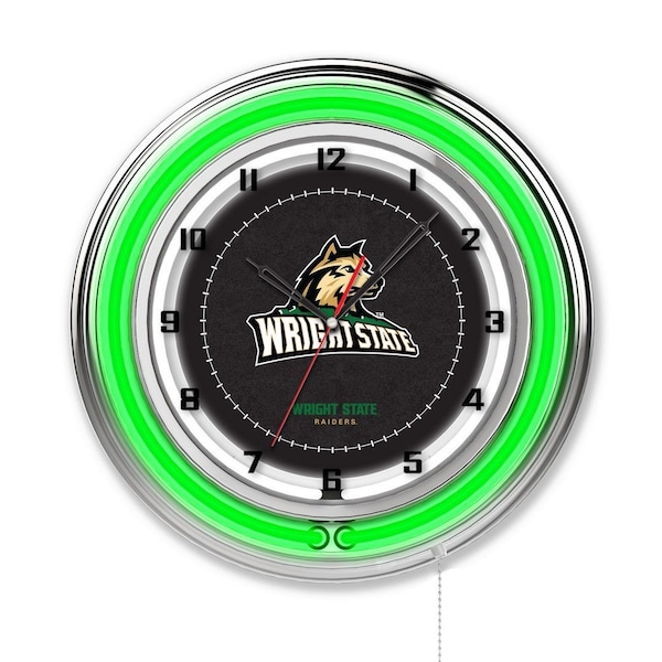Wright State University Double Neon 19" Clock