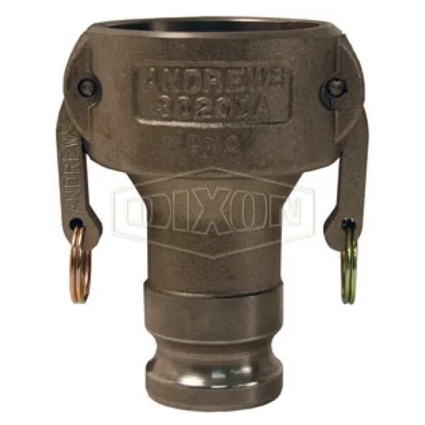 Type DA Cam and Groove Reducing Coupler, 2 x 3 in Nominal, Coupler x Adapter End Style, Malleable Ir