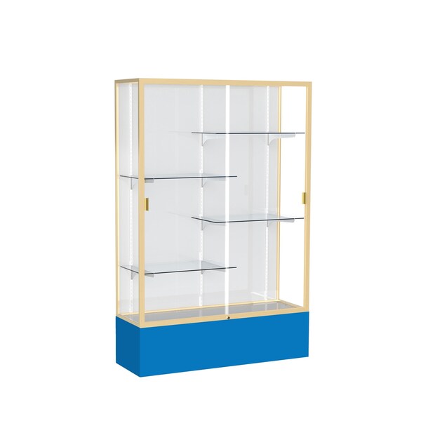 Spirit Floor Display Case 48x72x16, White, Champange