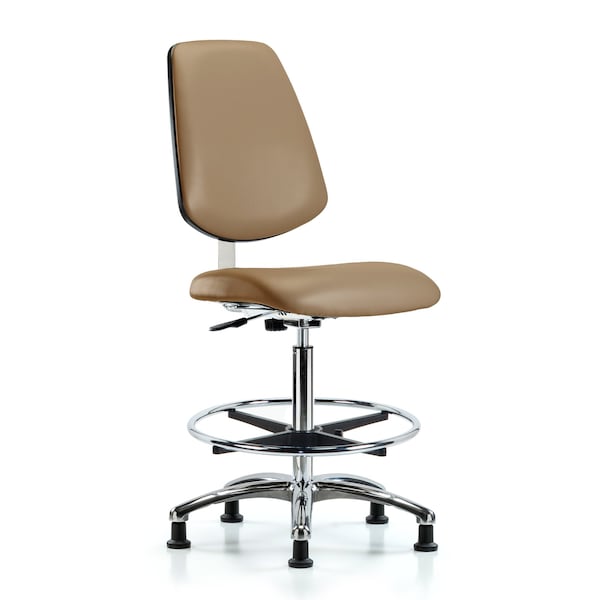Clean Room Chair 26" to 35-1/2" Height, Vinyl, Taupe