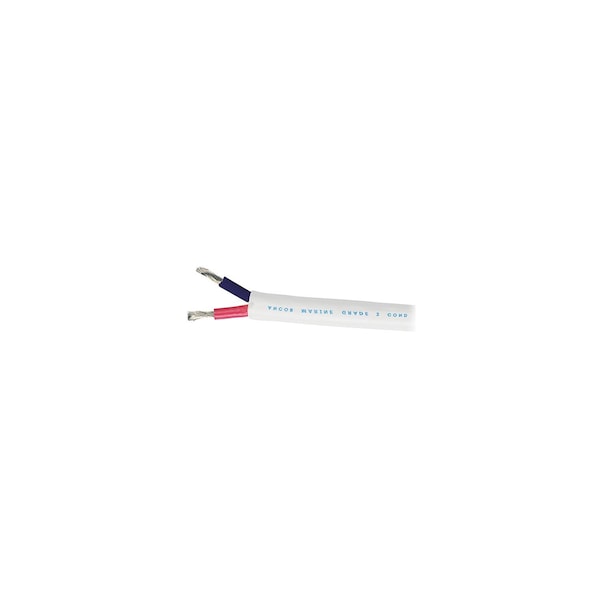 Marine Grade Tinned Duplex Cable Red and Black w/White Jacket, 10/2 250'