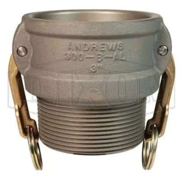 Type B Cam and Groove Coupler, 3 in Nominal, Female Coupler x MNPT End Style, Aluminum, Domestic