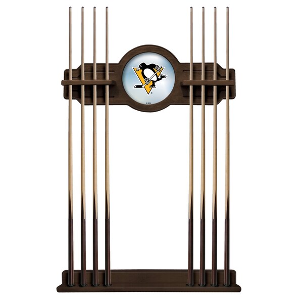 Pittsburgh Penguins Cue Rack in Chardonnay Finish