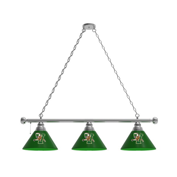 Vermont 3 Shade Billiard Light, Chrome Fixture