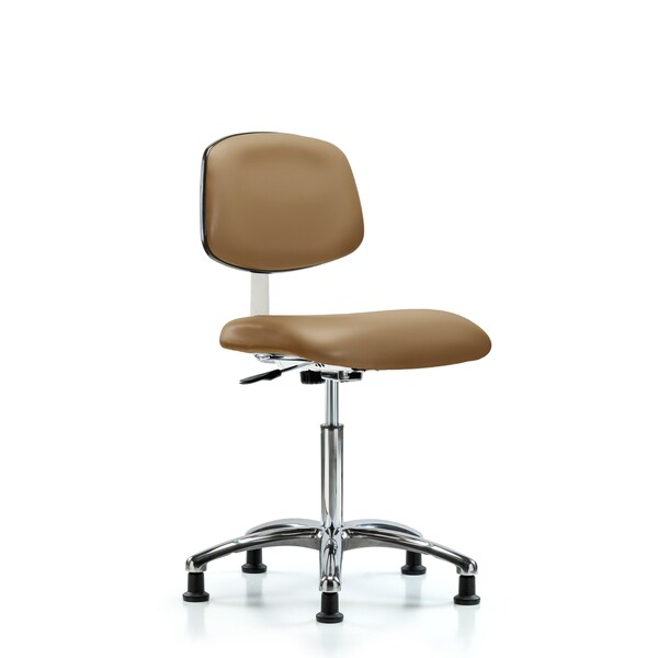 Clean Room Chair Med Ben Chair, Vin, Chrm, Glds, Taupe, CL10, 22" to 29" Height, Vinyl, Taupe