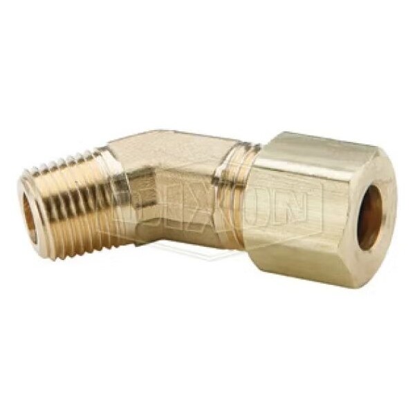 The Right Connection Tube-to-Pipe Elbow, 1/2 x 3/8 x 11/16-20 in Nominal, Tube x Straight MPT End St