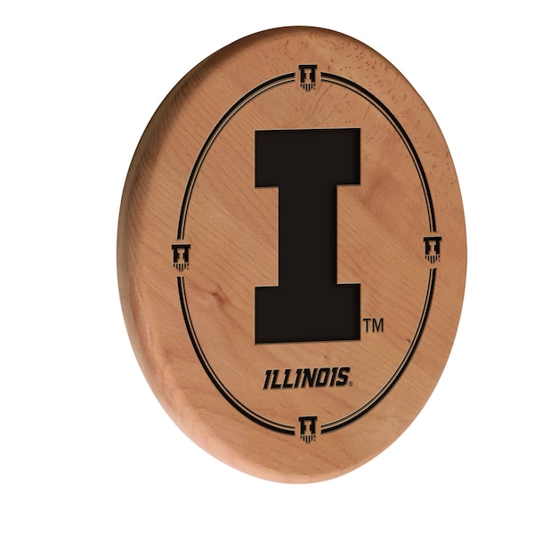 University of Illinois 13" Laser Engraved Solid Wood Sign