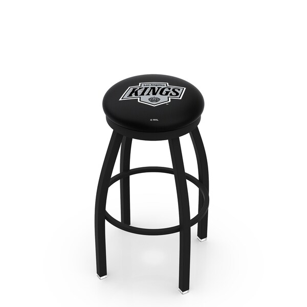 25" Blk Wrinkle Los Angeles Kings Swivel Bar Stool, Accent Ring