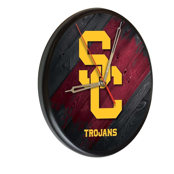 University of Southern California 13" Solid Wood Clock