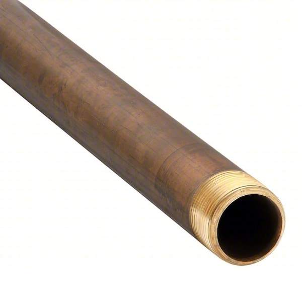 1" MNPT x 4 ft. TBE Red Brass Pipe Sch 40