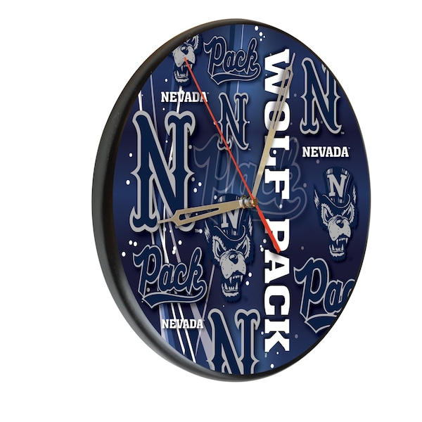 University of Nevada 13" Solid Wood Clock