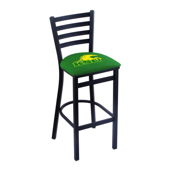 25" Blk Wrnkl Kentucky State Univ Station Counter Stool, Ladder Back