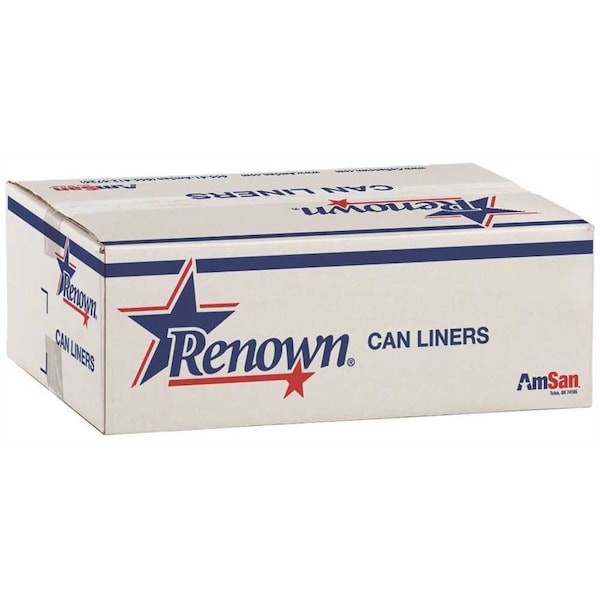 45 Gal. 16 mic 40 in. x 48 in. Black Can Liner, 250PK