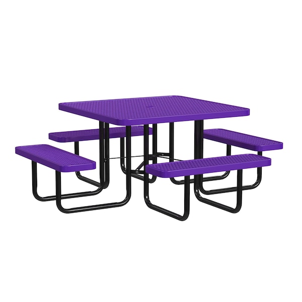 Square Portable Picnic Table, Purple, 46 in