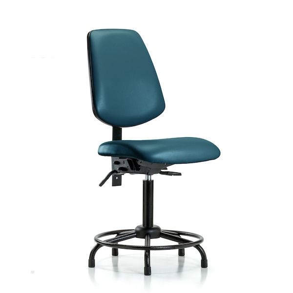 Vinyl Chair, Med Bench, Round Tube Base, Med Back, Tilt, Glides, Royal