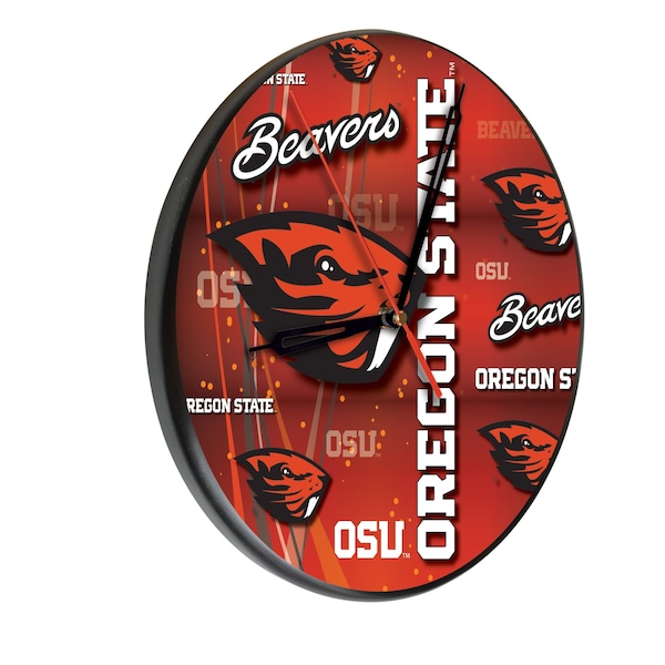 Oregon State University 13" Solid Wood Clock
