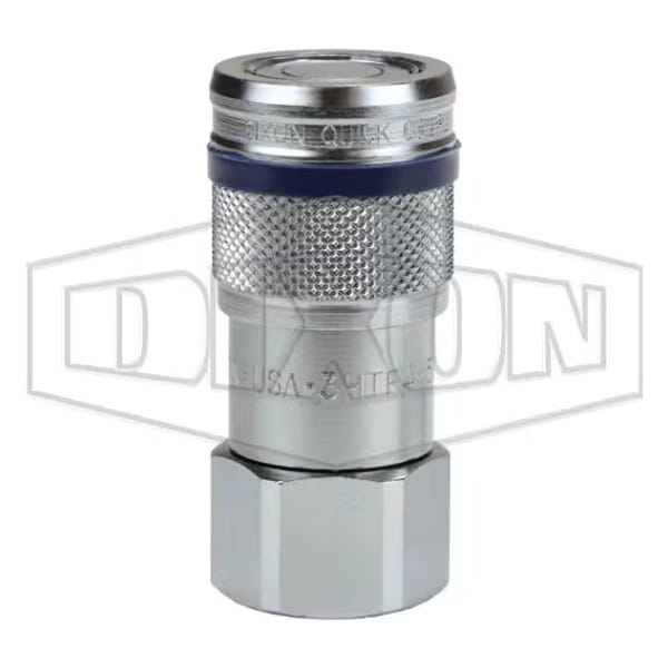 DQC HT Flushface Female Coupler, 3/4-14 Nominal, Female BSPP, Steel