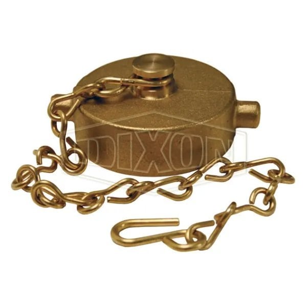 Pin Lug Cap, 6 in, Female NST NH, Brass, Domestic