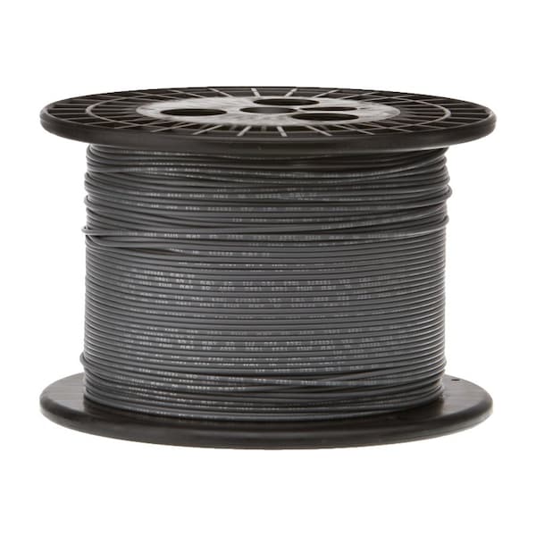 18 AWG Gauge UL1061 Stranded Hook Up Wire, 300V, 0068 Diameter, Gray, 250 ft Length