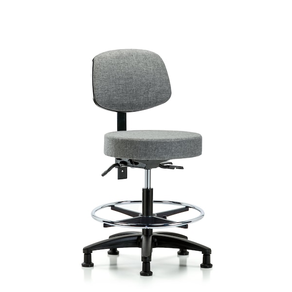 Bech Stool, Med, Fab, Bk, Tilt, CF, Gld, Gry