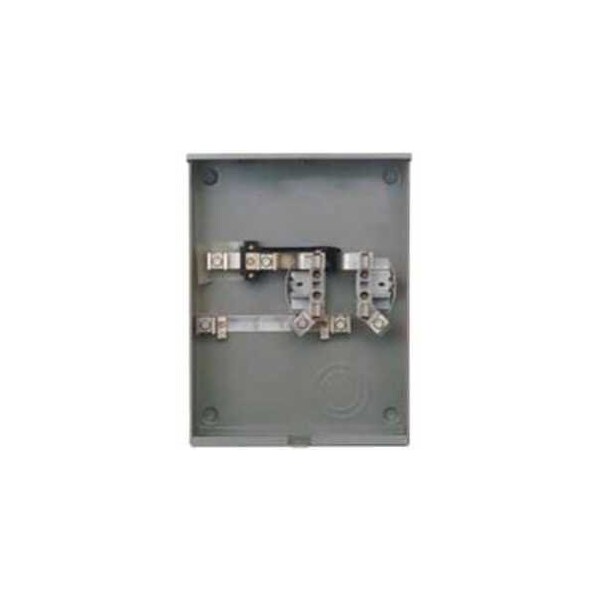 Meter Socket, 1 Phase, 200 A, 600 V, 4 Jaw, Underground Cable Entry, NEMA 3R Enclosure