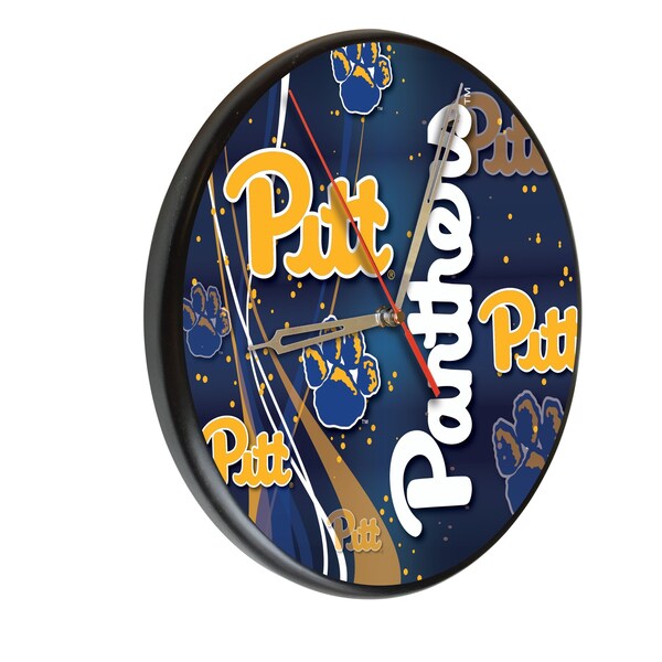 University of Pittsburgh 13" Solid Wood Clock