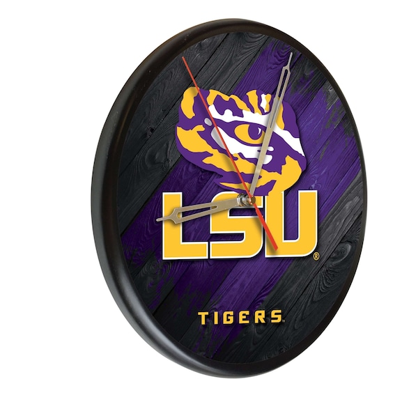 Louisiana State University 13" Solid Wood Clock