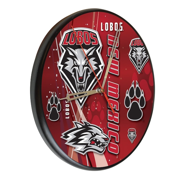 University of New Mexico 13" Solid Wood Clock