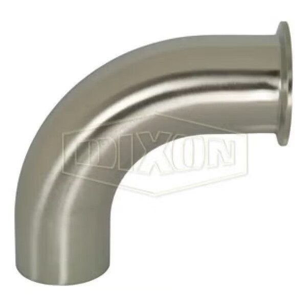 90Deg Elbow, 2-1/2 in, Clamp x Weld, 316L SS, Domestic
