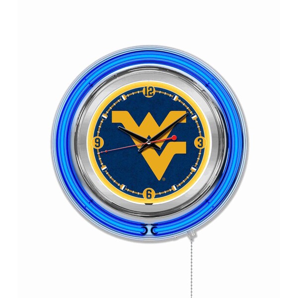 West Virginia University Double Neon 15" Clock