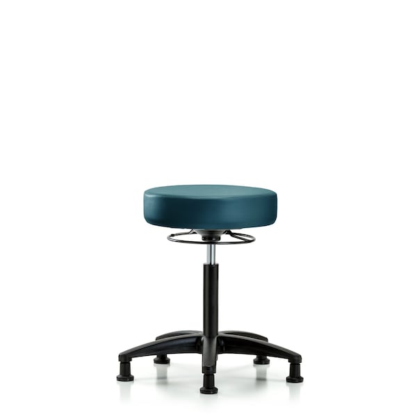 Vinyl Stool, Med Bench, Glides, Royal