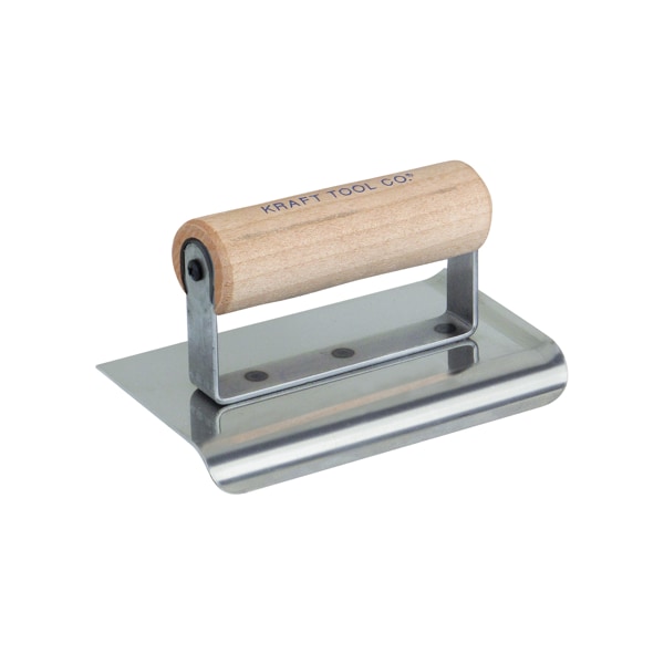 Curved End Edger w/Wood H, 6"x4" 3/8"R