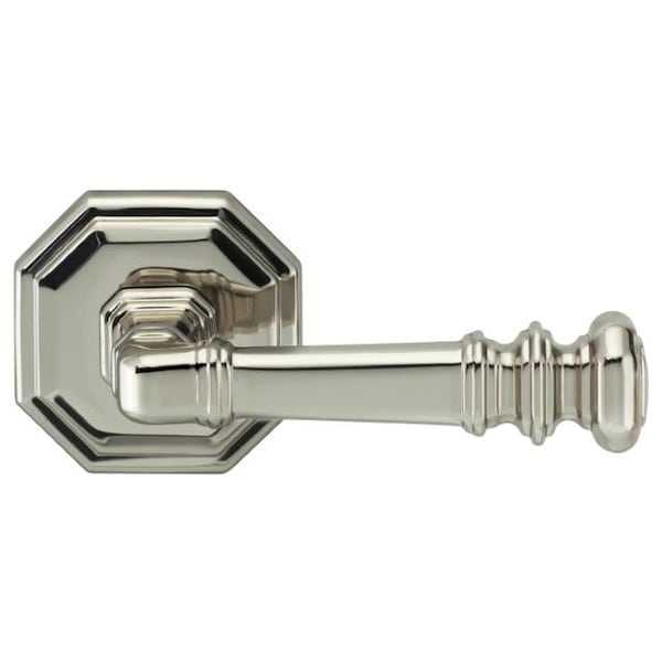 Priv 238BS T Strike 1-3/4" Door Bright Nickel 101 Lever and Rose