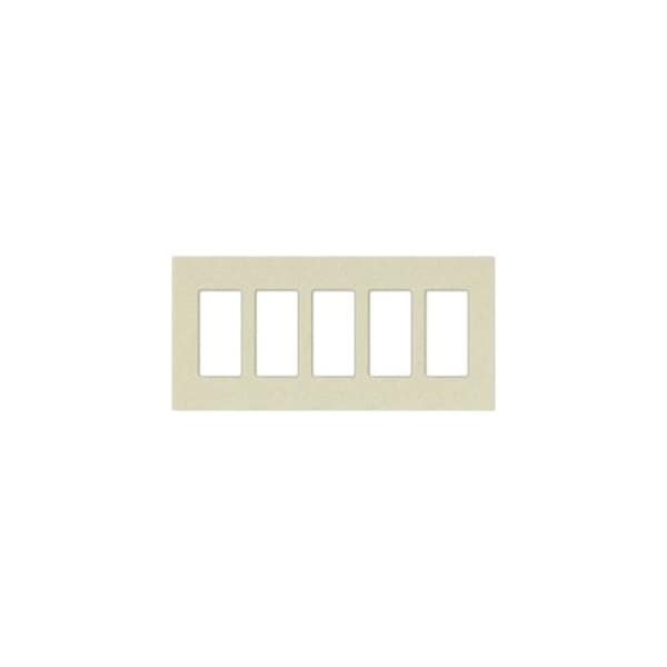 Designer Wall Plates, Number of Gangs: 5 Satin Finish, Taupe
