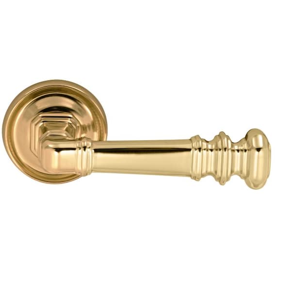 Rose Pass 238BS T Strike 1-3/4" Door Bright Brass 101 Lever and Large