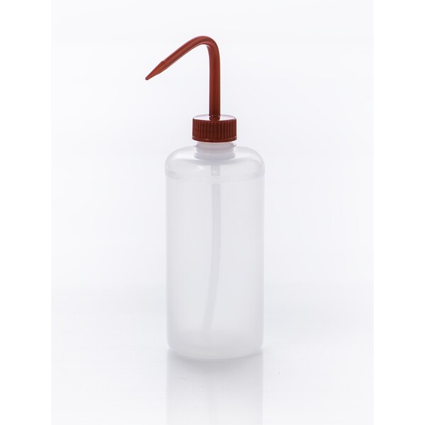 LDPE Narrow-Mouth Wash Bottle, Red, PK6