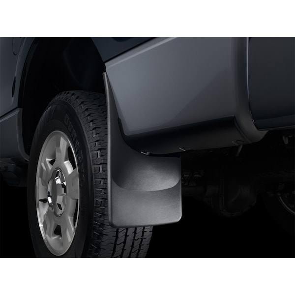 No Drill Mud Flaps, Black, 120069, Molded Plastic, Black