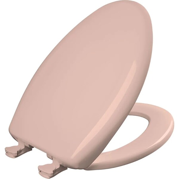 Elg Cfwc E2 Sta Plst St Venetian Pink With Cover, Slow Close Hinge, Elongated, Cable: White