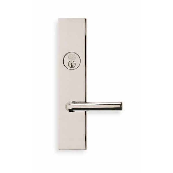 LH 368 Lever 12000 Plate Double CYL 234BS Mortise Lock Bright Chrome