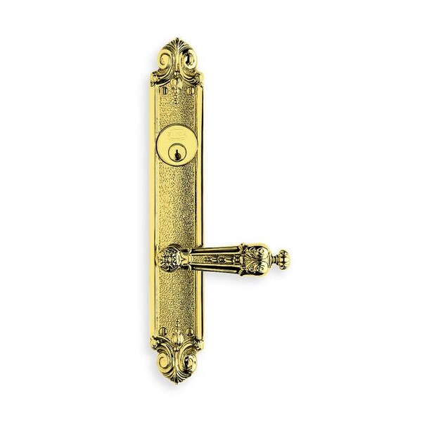 LVR 60000 Plates SGL CYL LH 2" Backset Mortise Lock Bright Brass 231