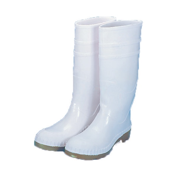 Men's Tall Rubber Boot, Steel Toe, 16 in Height, White, 7
