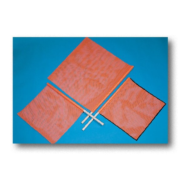 Heavy-Duty Open Mesh Safety Flag, Orange, NYLON, 1 Inch Length