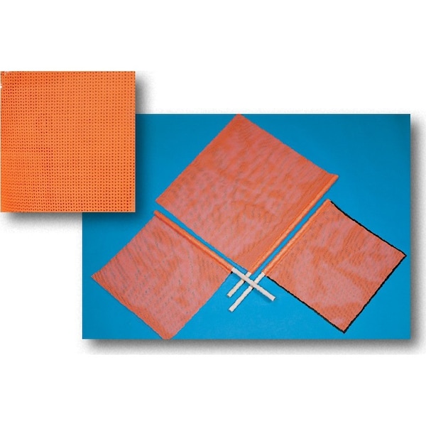 Heavy-Duty Mesh Safety Traffic Warning F, Orange, Vinyl coated nylon, 1 Inch Length