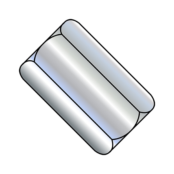 Coupling Nut, 3/4"-10, Steel, Zinc Plated, 2-1/4 in Lg, 1 in Hex Wd, 50 PK