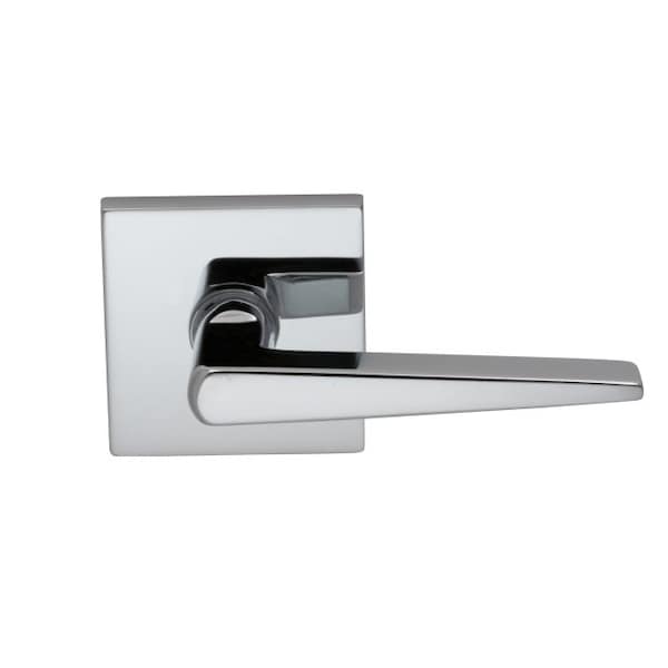 LVR Square Rose Priv 2-3/4" BS Full Lip 1-3/8" Door Bright Chrome 171