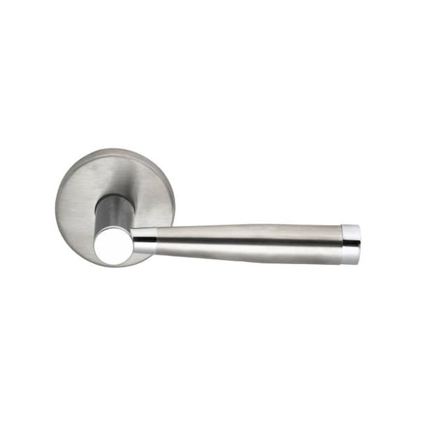 Stainless 18 Lever Priv 2-3/8" BS T 1-3/8" Door Satin Stainless Steel