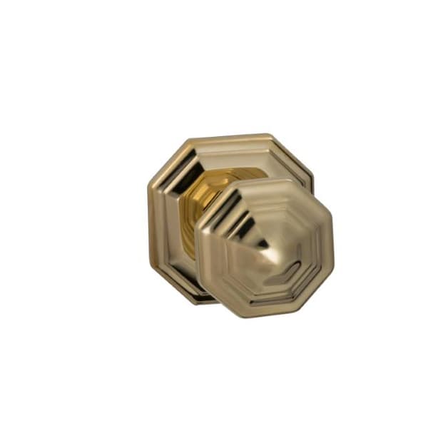 Knob 2-5/8" Rose Pass 2-3/4" BS T 1-3/8" Doors ULQ Bright Brass 201