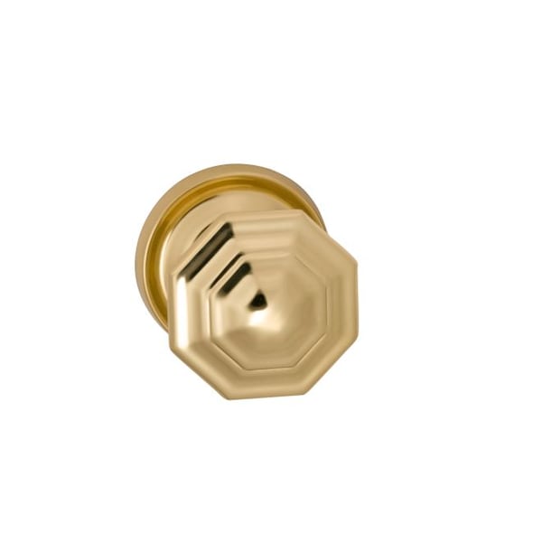 Knob 2-3/16" Rose Pass 238BS Full Lip 1-3/4" Doors Bright Brass 201